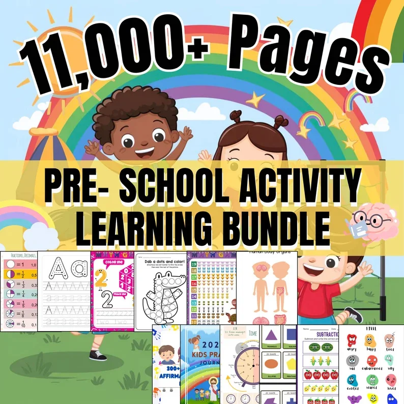 11,000+ Pages Kids Worksheet Bundle